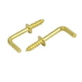 thumbnail image 2 of Unique Bargains 21mm Length Copper Plated Self-Tapping Right-angle L Shape Screw Hook 50pcs, 2 of 2