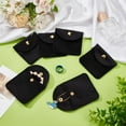 thumbnail image 4 of 12Pcs Jewelry Pouches Soft Velvet Jewelry Pouches Black Rectangle Jewelry Gift Bags with Snap Button Portable Storage Bag for Rings Necklaces Earrings Bracelets Organizer DIY, 4 of 5
