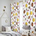 thumbnail image 5 of Blackout Kids Curtains,Colorful Softball and Fashion Icons Pattern Childrens Insulated Curtains Set Of 2,Bedroom Essentials,Toddler Room Decor 52"x84", 5 of 5