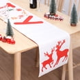 thumbnail image 1 of ¡Ahorra con los Mejores Precios!, Bandera de mesa navideña de lino doble con estampado creativo, mantel de muñeco de nieve, ambientes, decoraciones navideñas Akmoler, 1 of 7