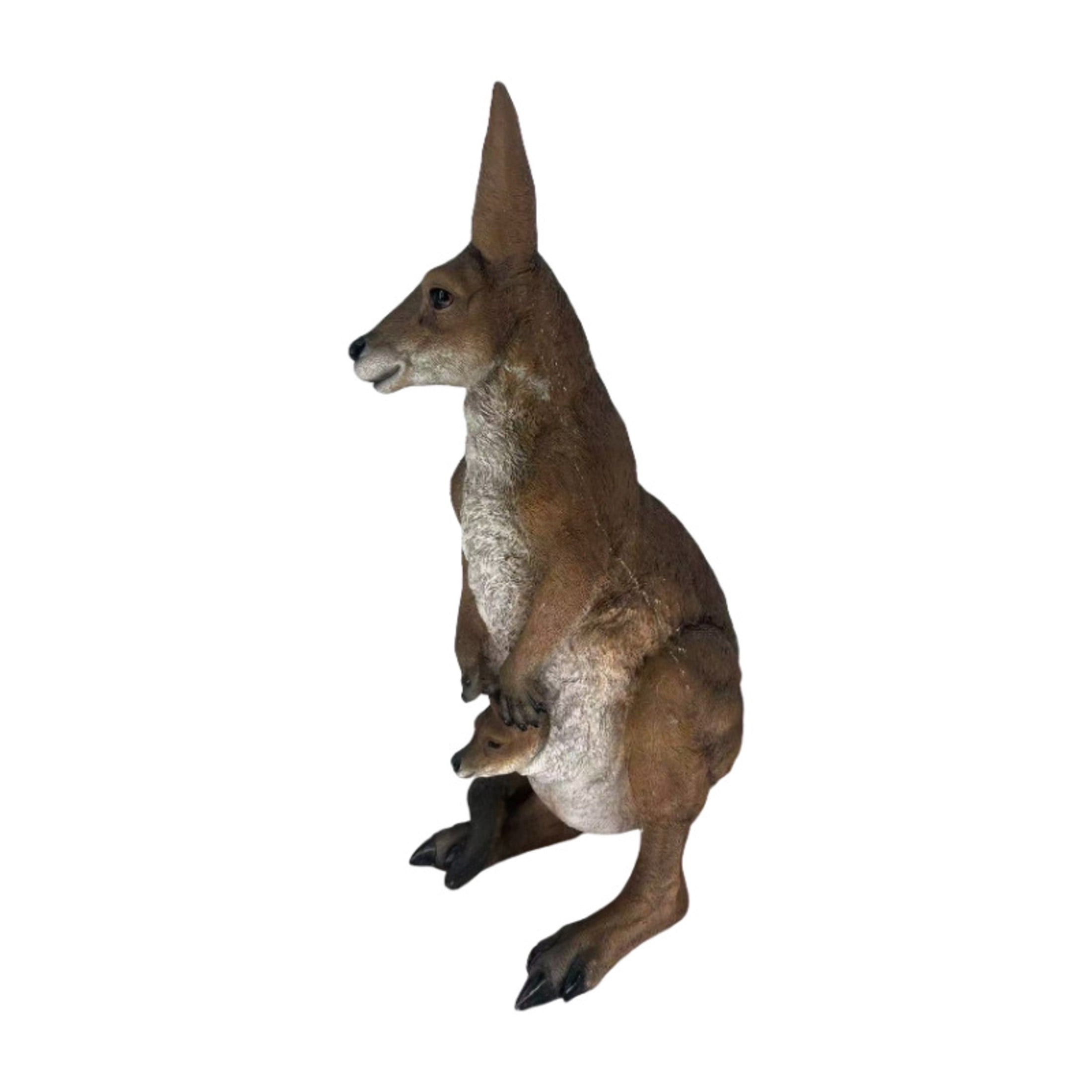 GDF Studio Kangaroo Resin Indoor/Outdoor Guardian Statue, Weather-Resistant Decor Figurine for Garden & Courtyard