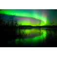 thumbnail image 2 of Northern Lights Mirrored Lake Wall Mural by Wallmonkeys Peel and Stick Graphic (48 in W x 32 in H) WM214267, 2 of 4