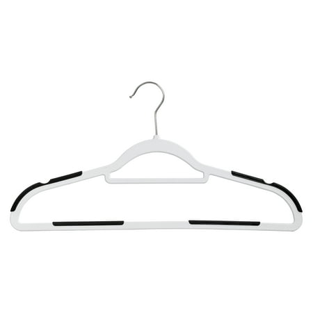 

tilidsd Non Slip Rubber Grip Plastic Clothing Hangers 50 Pack Gray