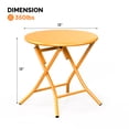 thumbnail image 5 of Ktaxon 18in Outdoor Metal Folding Side Table, Round End Table, Small Coffee Side Table for Porch Yard, Balcony, Garden, Orange, 5 of 8
