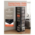 Swivel Shelf Rack Media Storage Cabinet 34 Compartments Rotating Rack Tower for Blu-ray ...