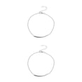 thumbnail image 3 of ZheElen Woman Anklet Exquisite Jewelry Accessory Simple Style Ankle Decoration Foot Chains Ankles Chain for Dress Decor Silver 2Set, 3 of 6