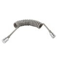 thumbnail image 1 of Manguera de ducha flexible de 152 m con cable telefónico negro para plomería, inodoro, bidé, pistola rociadora, resorte, accesorios de baño, 1 of 4