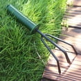 thumbnail image 5 of SENRISE 4 Pieces Garden Tool Set Rake Top Shovel Round Shovel Seeding Device Gardening Hand Tool Black, 5 of 7