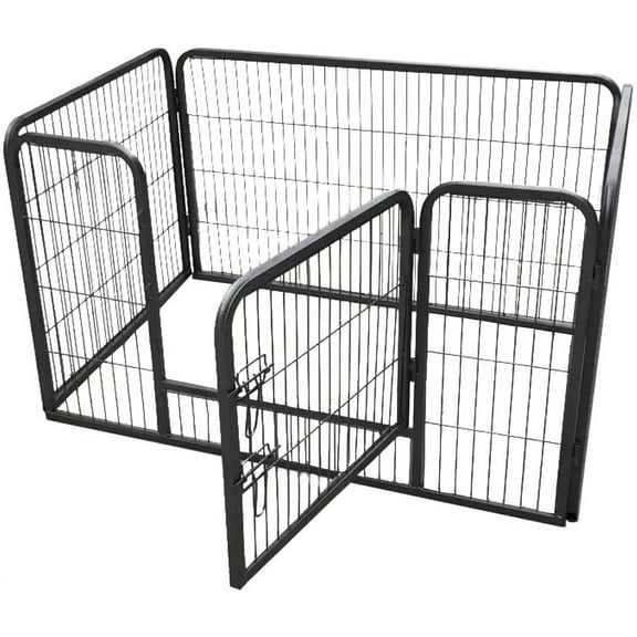 XERATH Dog Fence & Pet Playpen, Heavy Duty Foldable Metal Dog Pen with Door for Outdoor Exercise, Indoor Kennels