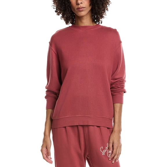 Spiritual Gangster womens Insignia Bardot Sweatshirt, XL, Red