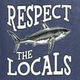 thumbnail image 6 of Wild Bobby Respect The Locals Save Our Oceans Shark Animal Lover Men Long Sleeve Shirt, Vintage Heather Navy, 3X-Large, 6 of 6