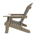 thumbnail image 3 of WestinTrends Tuscany 2-Piece HIPS Outdoor Folding Adirondack Seashell Chair With Folding Ottoman, Taupe, 3 of 11