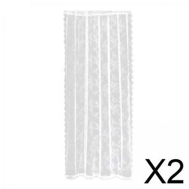 Cortinas,Cortinas de ventana con bolsillo para barra de sala de estar,Cortinas de red floral de encaje Cortina de hilo de tul,Ventana de privacidad de gasa Pantalla de ventana,Cortina de