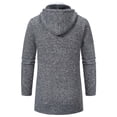 thumbnail image 4 of Lovskoo Mens Sweaters Zipper Long Sleeve Hooded Sweater Coat Long Sleeve Casual Outwear & Jackets Dark Gray, 4 of 5