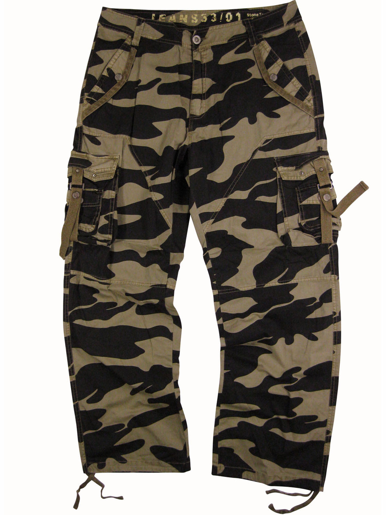 StoneTouch #A8C1 Men's Military-Style Cargo Pants 32x32--Khaki Camo ...