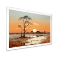 thumbnail image 5 of Designart "African Sunset Over The Landscape I" Africa Picture Framed Wall Art Living Room, 5 of 5
