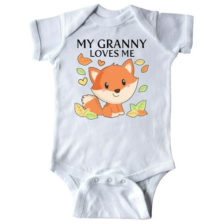 

Inktastic My Granny Loves Me- Little Fox Gift Baby Boy or Baby Girl Bodysuit