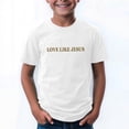 thumbnail image 4 of CCRFTGI Love Like Jesus Cute Teen Girl Shirts 10-12 Short Sleeve Letter Tween Girls Trendy Clothes Tee Tops Summer Casual Loose Comdy Crew Neck Shirts White 1-2 Years, 4 of 6