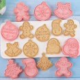 thumbnail image 2 of 8 piezas de dibujos animados Navidad plástico molde azúcar galleta cupcake chocolate hornear, 2 of 5