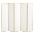 thumbnail image 7 of Red Lantern 6 ft. Tall Ivory Window Pane Shoji Screen - 5 Panels, 7 of 7