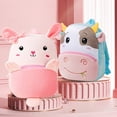 thumbnail image 2 of Jiibva Plush Animal Shaped Backpack, Cute Furry Mini Rucksack for Daily Use, 2 of 7