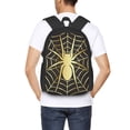 thumbnail image 4 of Balery Gold Spider On The Web Mochila para hombre y mujer - Tela Oxford 600D resistente - Gran capacidad, resistente al agua, ideal para la escuela, viajes y senderismo, 4 of 6
