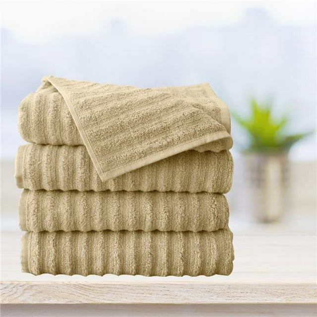 Serviettes de Bain en Coton 100 % Sans Torsion - Beige