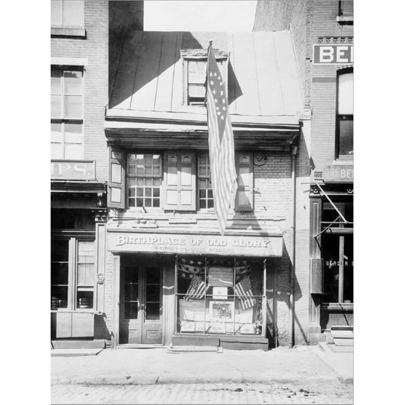 Art.com The Betsy Ross House, Philadelphia, Pa. Stretched Canvas Print Wall Art, 12" x 16"