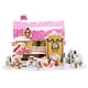 thumbnail image 2 of Rompecabezas navideños DIY, juguetes educativos, rompecabezas navideños 3D, pueblo para niños 34 piezas rosa, 2 of 9