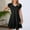 Black, variant on TMOYZQ Womens Summer Dresses 2025 Ruffle Short Sleeve Smocked V Neck Casual Loose A-Line Swing Mini Dress Sundress