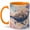 Orange, variant on Fantasy Whale World 11oz Ceramic Mug, Dreamy Sky Castle Art