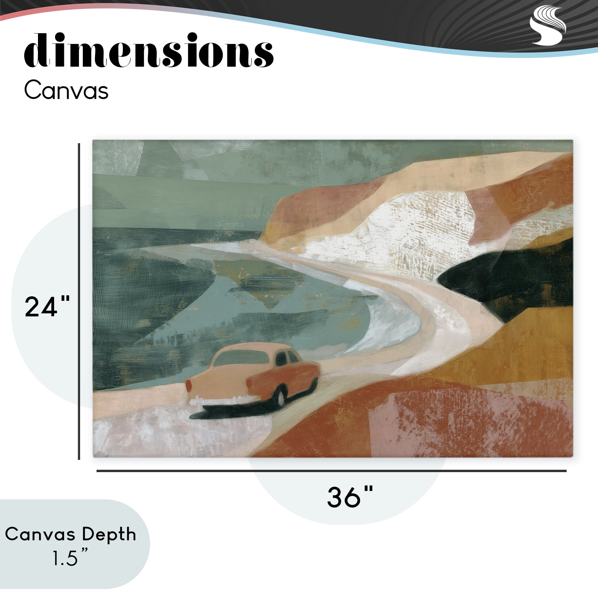 Stupell Industries Classic Car on Coastal Highway Canvas Wall Art, design by Chromatic Storm Studio
