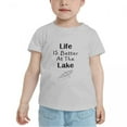 thumbnail image 2 of Life is Better at The Lake Cute Toddler Tshirts for Boys Girls (Gray, 3T), 2 of 5
