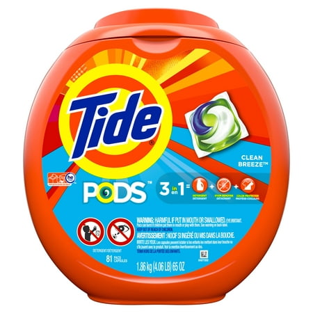 Tide Pods Clean Breeze Laundry Detergent Pacs - 81ct