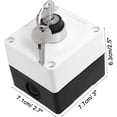 thumbnail image 2 of On/Off/On 3 positions 4 terminals locking rotary switch station, 2 of 5