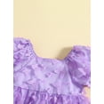 thumbnail image 4 of Bagilaanoe Toddler Baby Girl Summer Dress 3D Butterfly Puff Short Sleeve A-line Princess Dresses 6M 12M 18M 24M 3T 4T Kid Tulle Skirt, 4 of 9