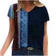thumbnail image 1 of CHOK Blouse d'Été Décontractée à Col en V pour Femmes, T-Shirt à Manches Courtes, Remise et Liquidation, 1 of 6