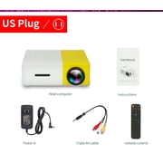 SagaSave YG-300 Mini LED Projector LCD Display with Remote Control US Plug