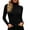 Black, variant on ClodeEU Women's Mock Turtleneck Long Sleeve Fitted Top, Basic Slim Fit Layering Blouse ,Women's S-XXL