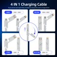 thumbnail image 2 of Cable de carga Firsting 6 W 4 en 1, carga rápida de 1,5 m, 2 of 7