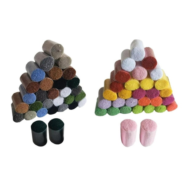 60PCS Colorful Assorted Latch Hook Rug Yarn Threads Cushion Cover DIY Craft  