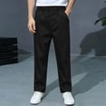 thumbnail image 6 of Boys' Casual Pull-On Pants with Elastic Waistband and Side Pockets Lightweight Loose Fit Breathable Trousers for School Uniform Outdoor Hiking Everyday Wear, 6 of 9