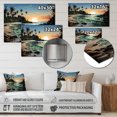 thumbnail image 4 of Designart "Moonlit Beach in the Dominican II" Nautical & Beach Metal Art Print, 4 of 5