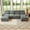 Grey + Polyester + 4 Seat + Chenille, variant on SEENYOO 110.24" U-Shaped Couch, Cloud Modular Sectional Sofa with Chenille Fabric, 4-Seat Comfy Couch for Living Room,Pink