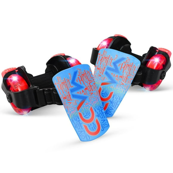 MADD GEAR Rollers Kids Light-Up Heel Wheels, Adjustable Light-Up Heel Skates