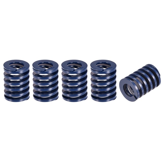 Unique Bargains Die Spring 5 Pack 22mm OD 30mm Long Spiral Stamping Light Load Compression Die Springs, Blue