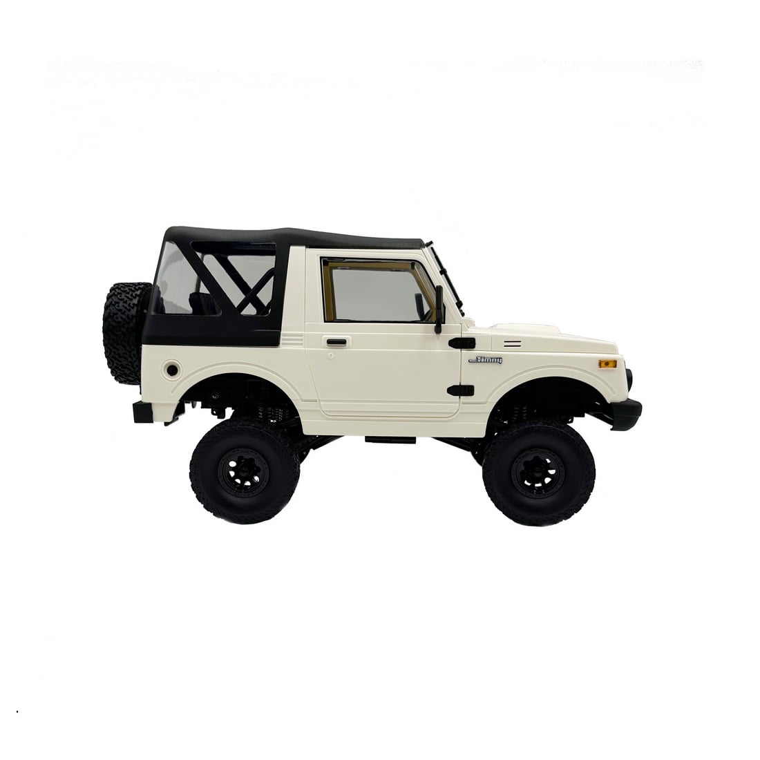 WPL C74-1 RC Off-Road Rock Crawler, 2.4GHz Full-Proportional 4WD RC Climbing Car with Openable Windshield, Dual Batteries, Gift for Adults (Convertible Version/White)
