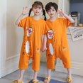 thumbnail image 1 of Mickey y Minnie, novedad de verano, conjunto de pijamas para niños, ropa de dormir fina de algodón de manga corta de una pieza con dibujos animados para bebés y niñas, 18 145-155cm zhangyuxiang CONDUJO, 1 of 2