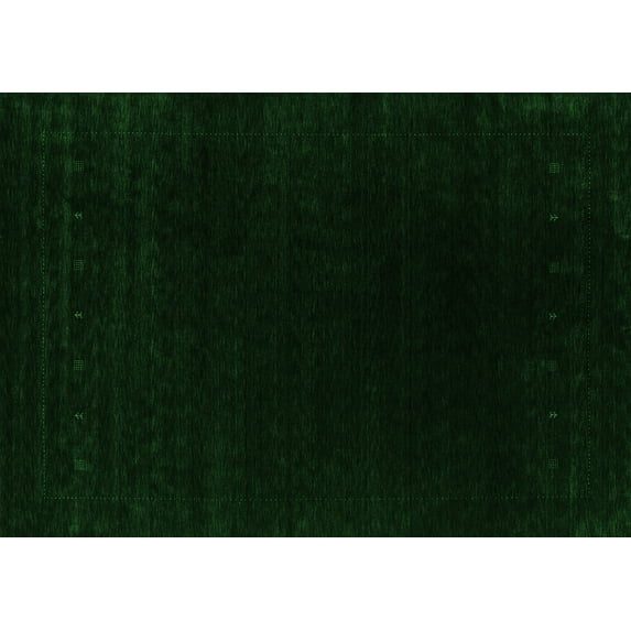 Ahgly Company Indoor Rectangle Abstract Green Contemporary Area Rugs, 5' x 8'