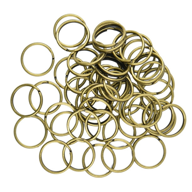 50 piezas llavero bronce tono espacios en blanco llavero llavero dividido Sunnimix Llaveros divididos
